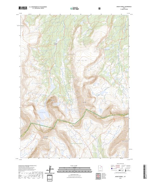 US Topo 7.5-minute map for Mount Powell UT