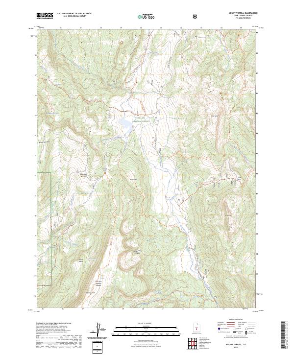 US Topo 7.5-minute map for Mount Terrill UT