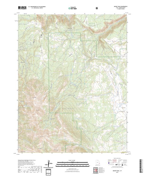 US Topo 7.5-minute map for Mount Waas UT