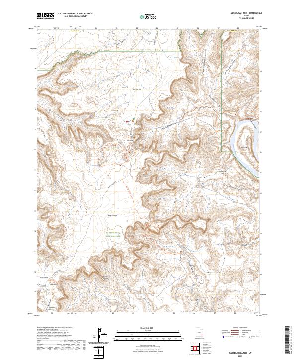 US Topo 7.5-minute map for Musselman Arch UT