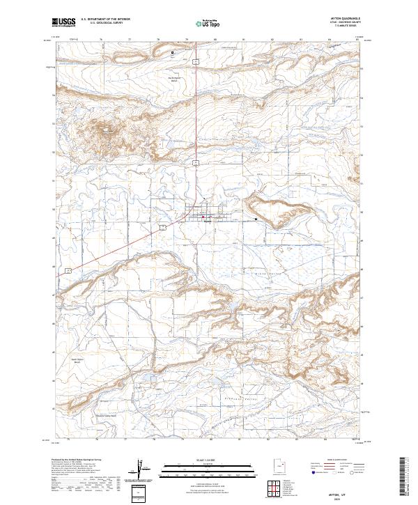 US Topo 7.5-minute map for Myton UT