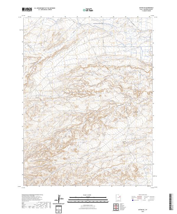 US Topo 7.5-minute map for Myton SE UT