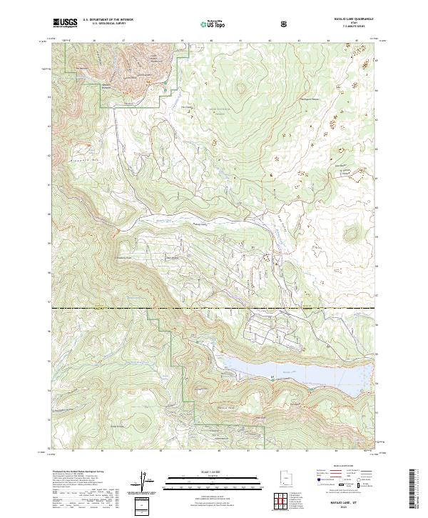 US Topo 7.5-minute map for Navajo Lake UT