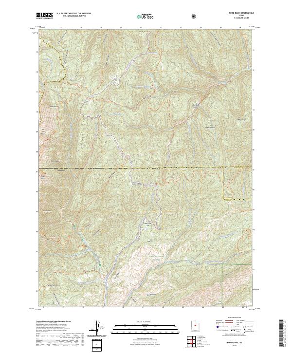 US Topo 7.5-minute map for Nebo Basin UT