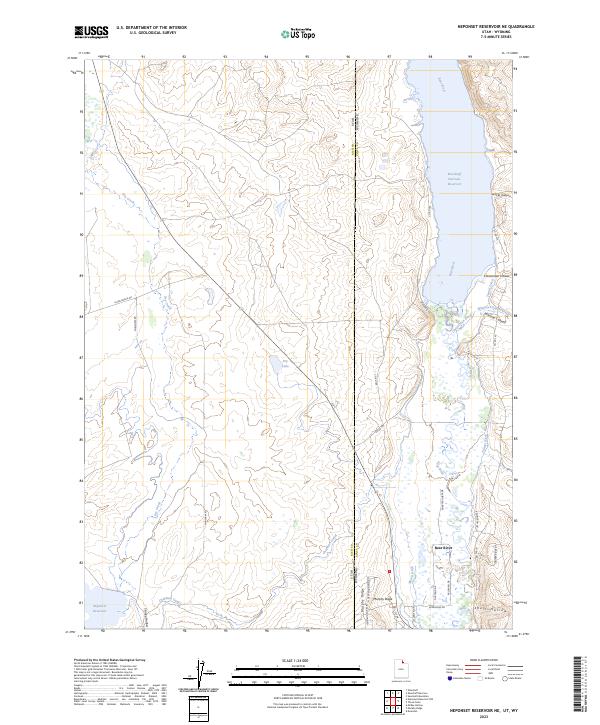 US Topo 7.5-minute map for Neponset Reservoir NE UTWY