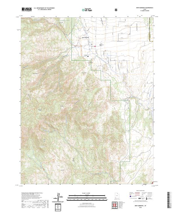 US Topo 7.5-minute map for New Harmony UT