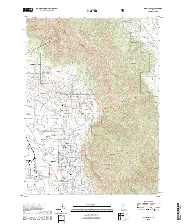 US Topo 7.5-minute map for North Ogden UT