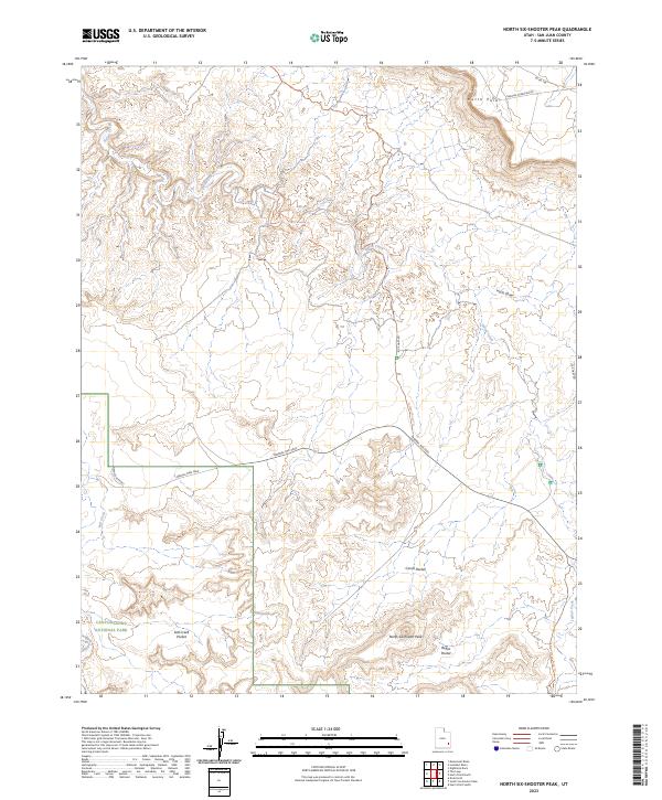 US Topo 7.5-minute map for North Six-shooter Peak UT