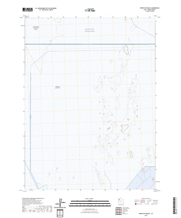 US Topo 7.5-minute map for North of Knolls UT