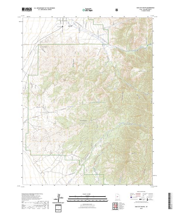 US Topo 7.5-minute map for Oak City South UT