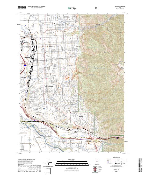 US Topo 7.5-minute map for Ogden UT