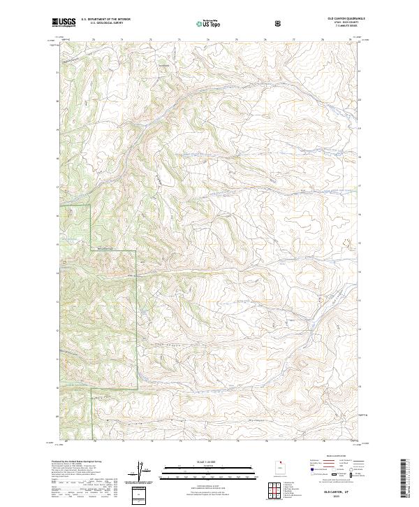 US Topo 7.5-minute map for Old Canyon UT