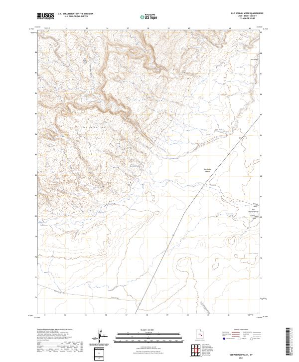 US Topo 7.5-minute map for Old Woman Wash UT