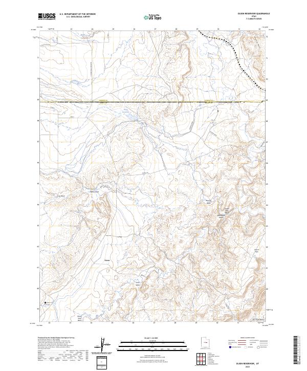 US Topo 7.5-minute map for Olsen Reservoir UT