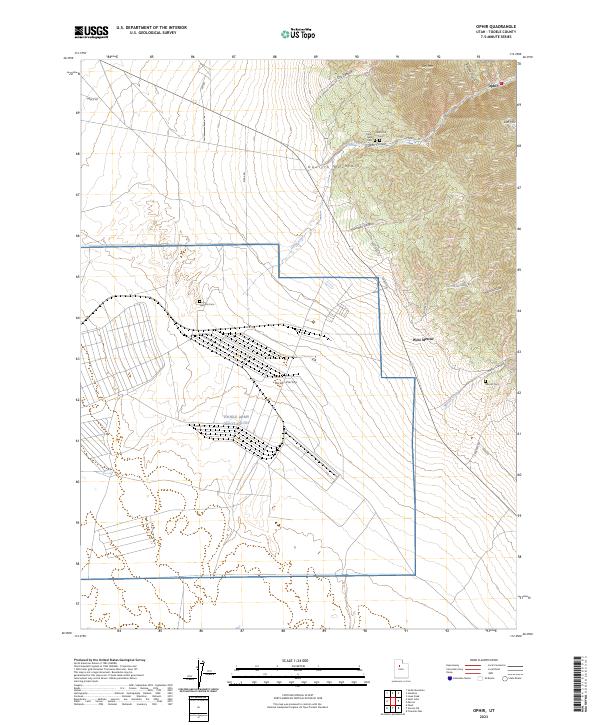 US Topo 7.5-minute map for Ophir UT