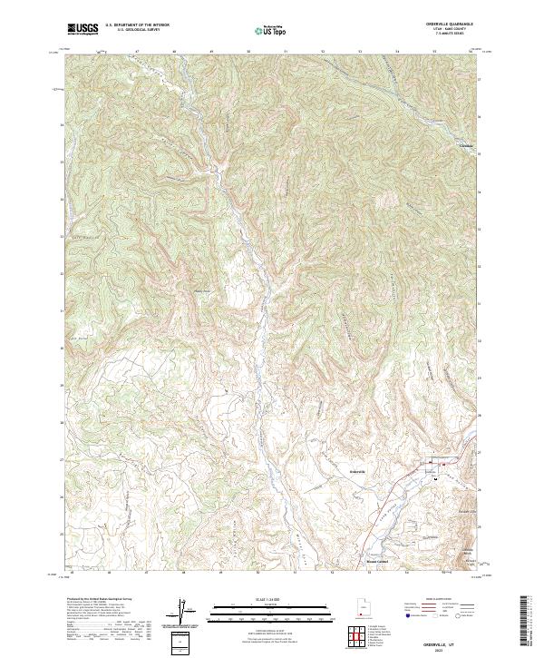 US Topo 7.5-minute map for Orderville UT