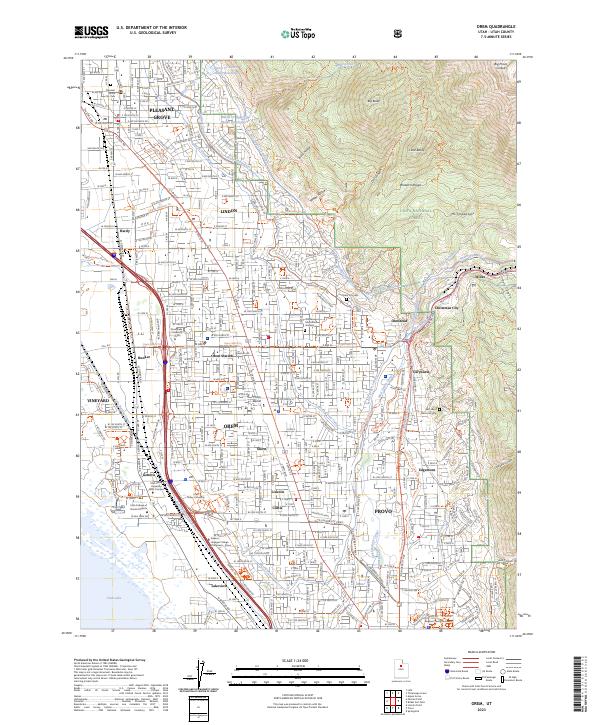 US Topo 7.5-minute map for Orem UT