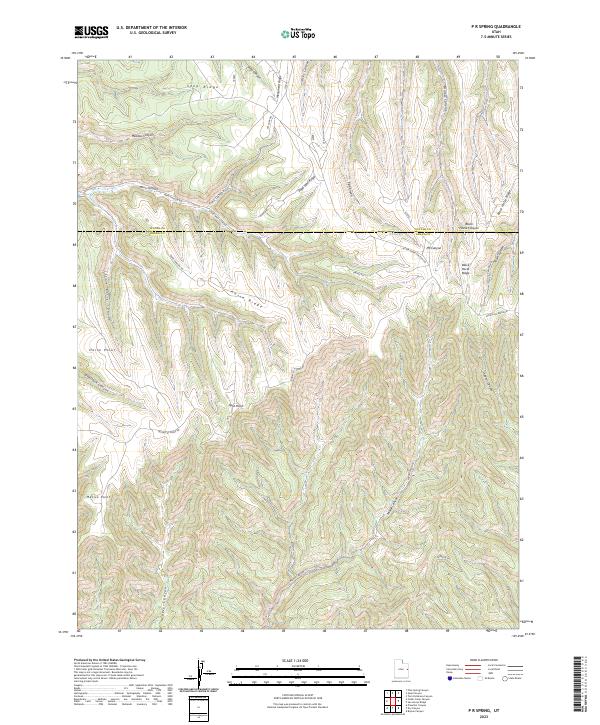 US Topo 7.5-minute map for P R Spring UT