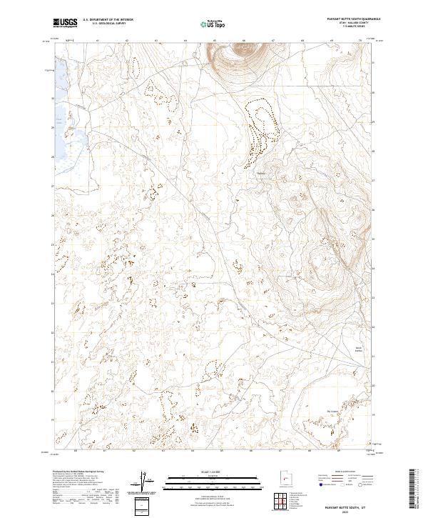 US Topo 7.5-minute map for Pahvant Butte South UT