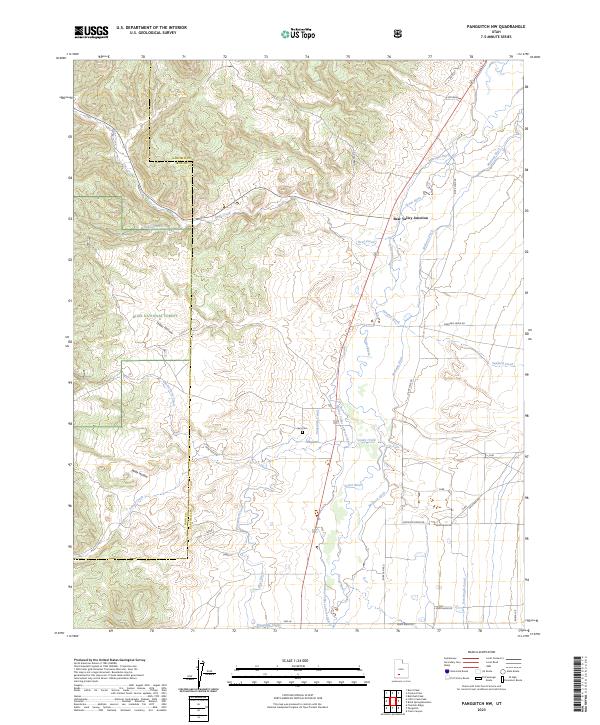 US Topo 7.5-minute map for Panguitch NW UT