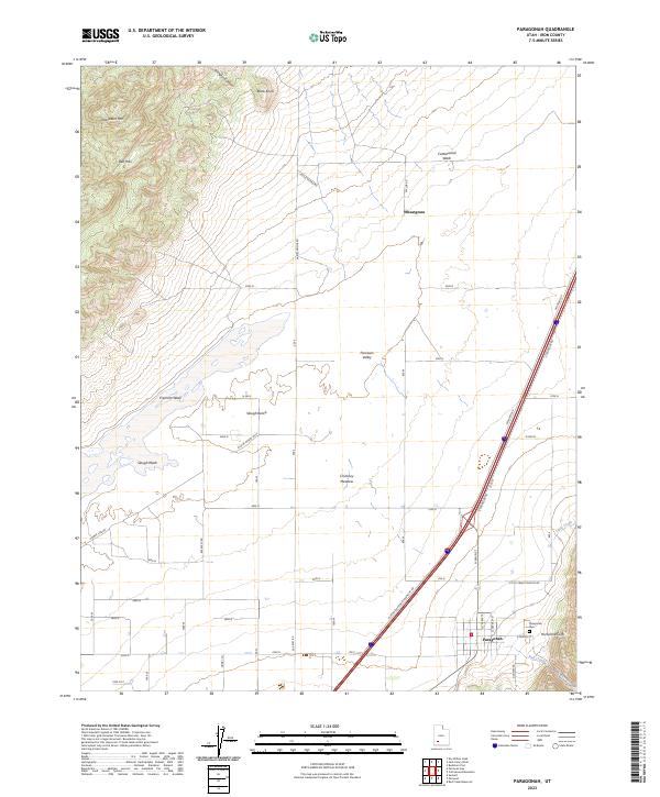 US Topo 7.5-minute map for Paragonah UT