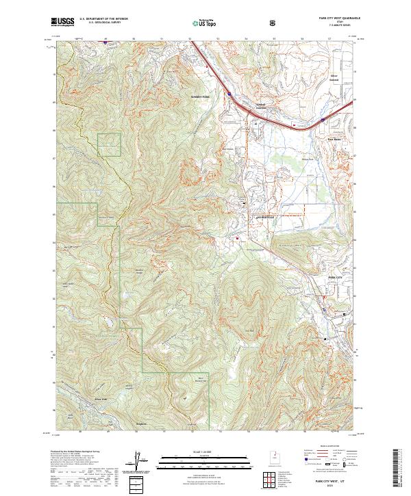 US Topo 7.5-minute map for Park City West UT