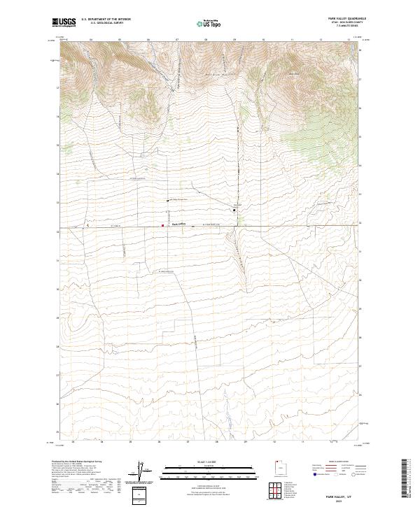 US Topo 7.5-minute map for Park Valley UT