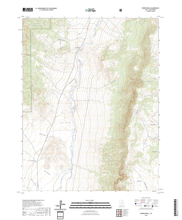 US Topo 7.5-minute map for Parker Knoll UT