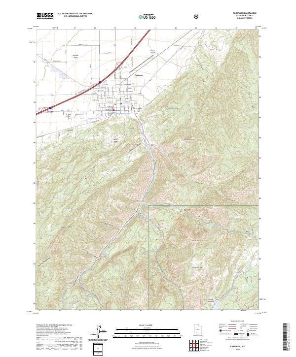 US Topo 7.5-minute map for Parowan UT