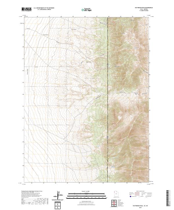 US Topo 7.5-minute map for Patterson Pass UTNV