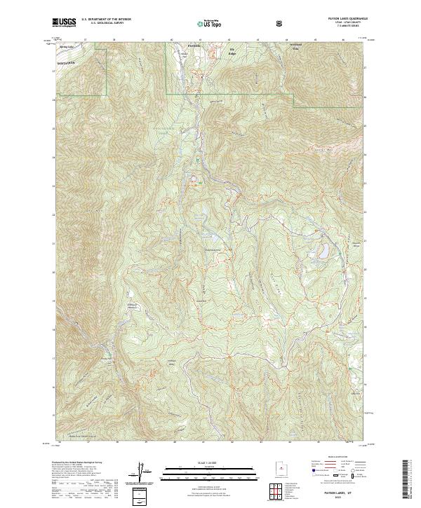 US Topo 7.5-minute map for Payson Lakes UT