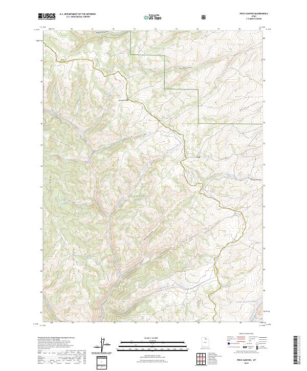 US Topo 7.5-minute map for Peck Canyon UT