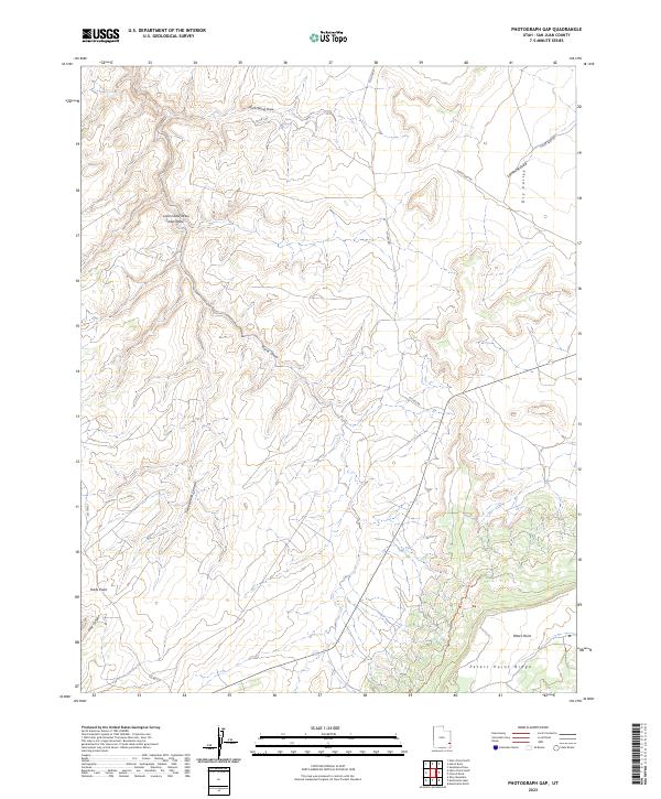 US Topo 7.5-minute map for Photograph Gap UT