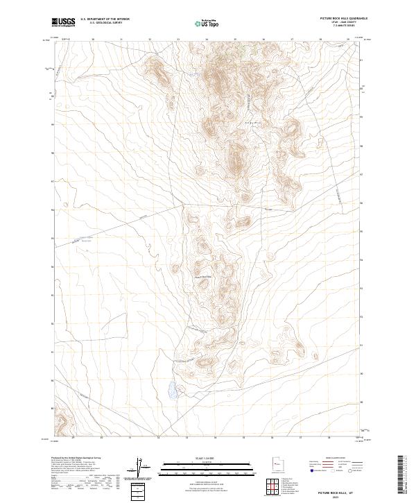 US Topo 7.5-minute map for Picture Rock Hills UT