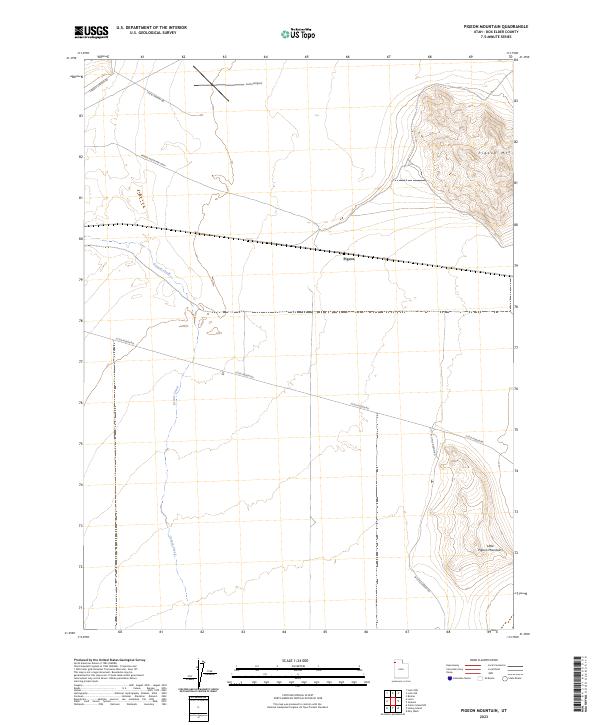 US Topo 7.5-minute map for Pigeon Mountain UT