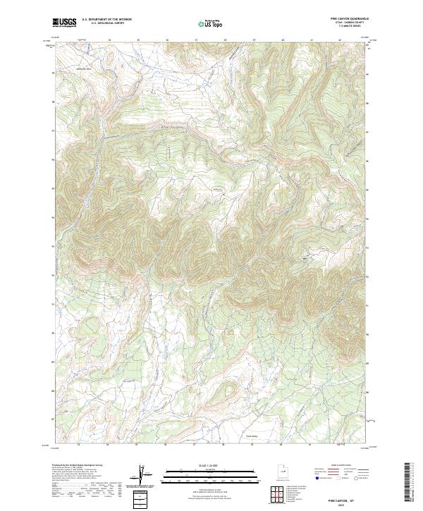 US Topo 7.5-minute map for Pine Canyon UT