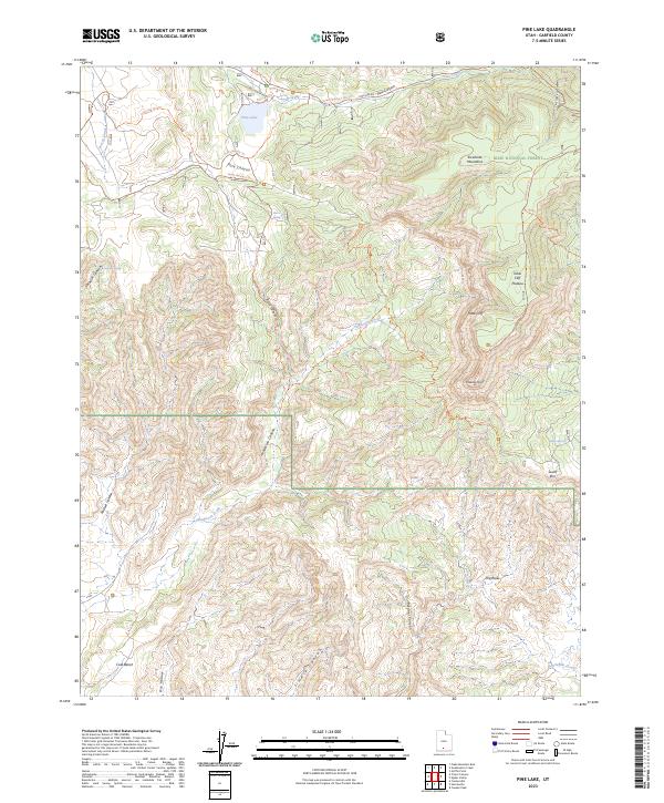 US Topo 7.5-minute map for Pine Lake UT