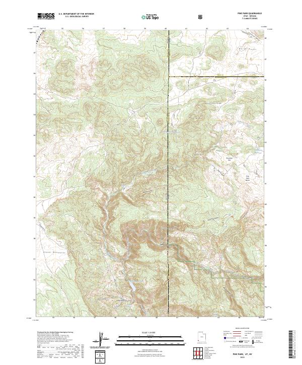 US Topo 7.5-minute map for Pine Park UTNV