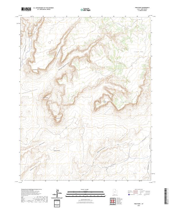 US Topo 7.5-minute map for Pine Point UT