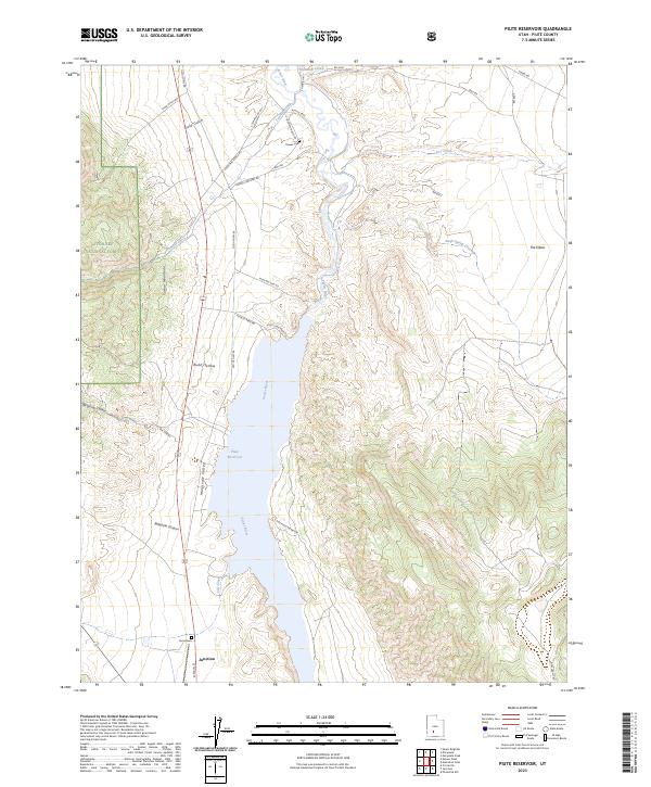 US Topo 7.5-minute map for Piute Reservoir UT