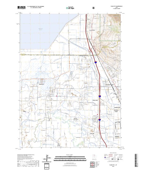 US Topo 7.5-minute map for Plain City UT