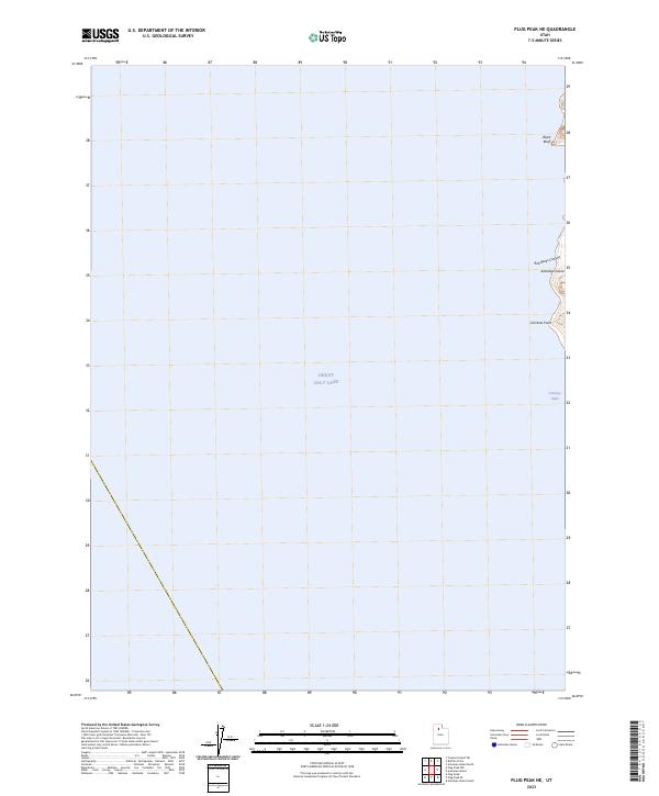 US Topo 7.5-minute map for Plug Peak NE UT