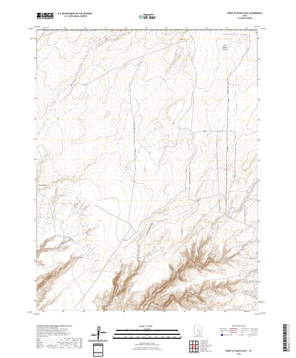 US Topo 7.5-minute map for Point of Rocks East UT