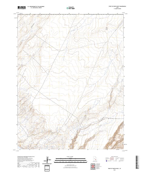 US Topo 7.5-minute map for Point of Rocks West UT