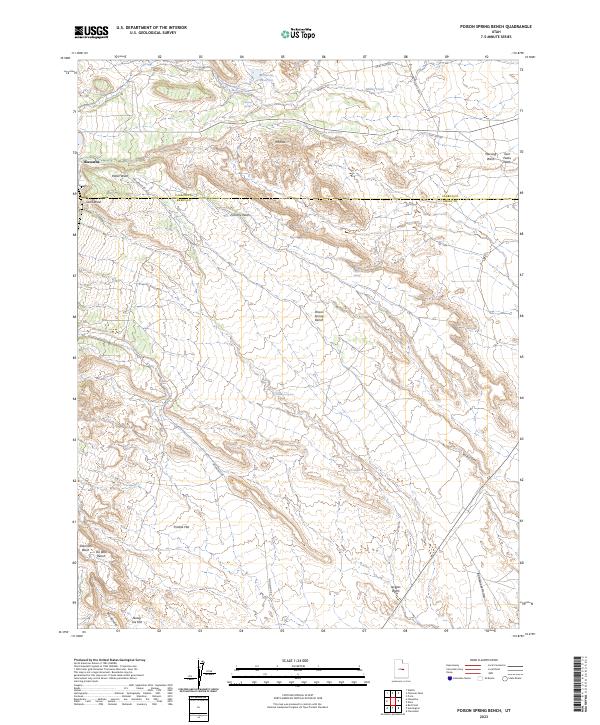 US Topo 7.5-minute map for Poison Spring Bench UT