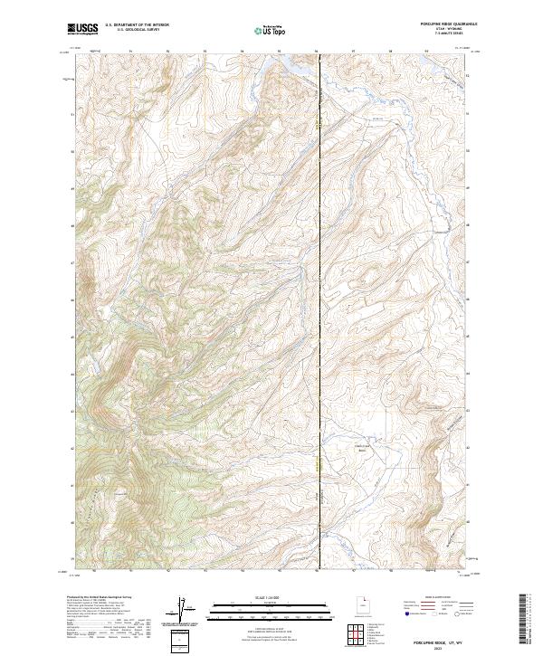 US Topo 7.5-minute map for Porcupine Ridge UTWY