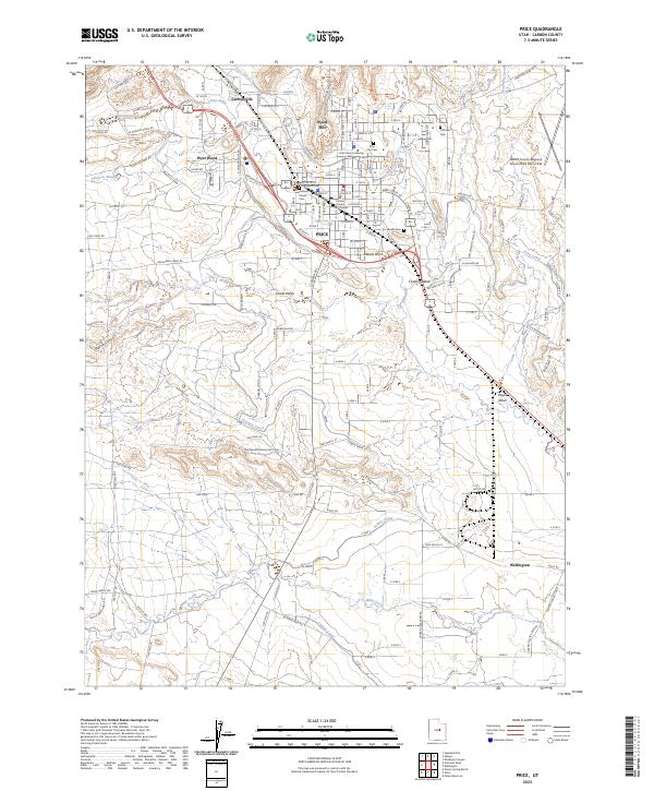 US Topo 7.5-minute map for Price UT