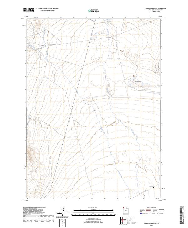 US Topo 7.5-minute map for Prohibition Spring UT