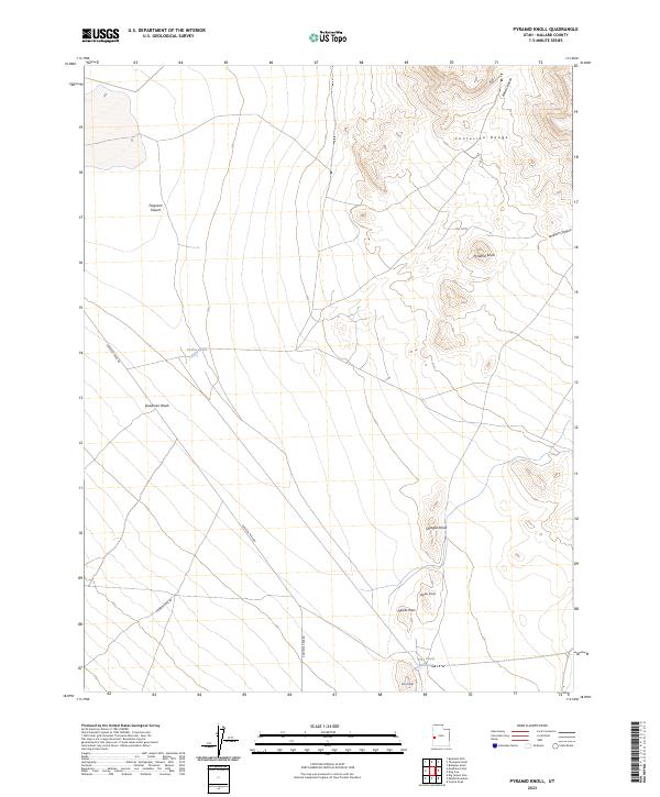 US Topo 7.5-minute map for Pyramid Knoll UT