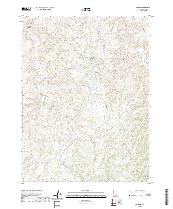 US Topo 7.5-minute map for Rainbow UT